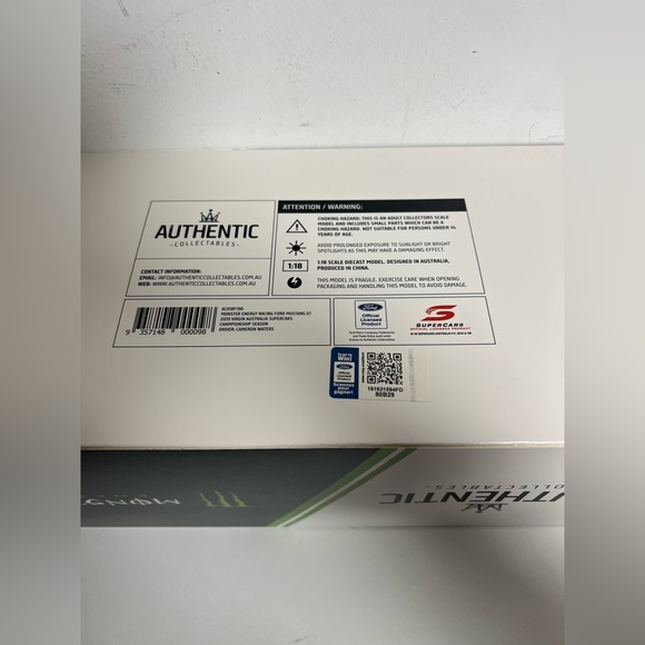 1/18 Authentic MONSTER ENERGY RACING #6 FORD MUSTANG GT 2019 CAMERON WATERS's - Picture 10 of 12